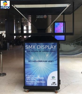 品質 4 レーザー光線写真 3d 表示装置はピラミッドの POS の広告のための味方しました 工場