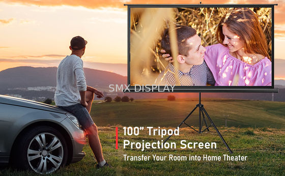 品質 携帯用三脚の立場プロジェクター スクリーンの映画館96" X96」244x244cm 工場