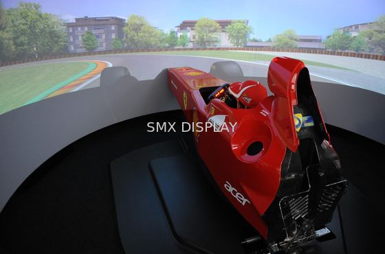 品質 360°大きい曲げられたプロジェクター スクリーンはシミュレーター1.0の利益のための固定わくを 工場