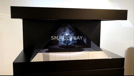 品質 3D音声が付いているレーザー光線写真表示ピラミッドのショーケースHolocubeの広告 工場
