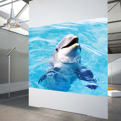 高コントラストの白い裏投影フィルム 3D ホログラム投影フィルム 店窓用