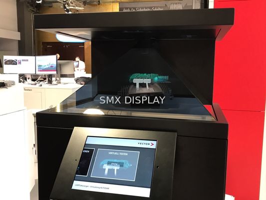 品質 22"ホログラムのピラミッドのショーケースの事実上のホログラム3Dの技術のレーザー光線写真箱 工場
