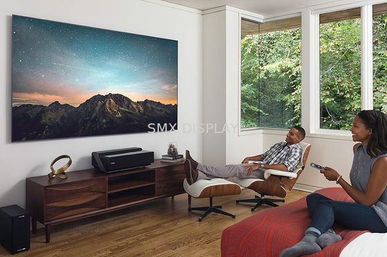 品質 狭い端の固定わくの映写幕、ホーム シアターの映写幕のShrotの投球 工場