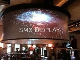 360度の立場との大きい曲げられた映写幕の注文のサイズ