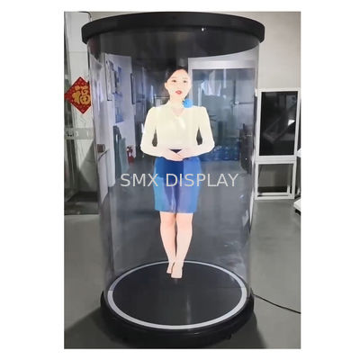 3Dホログラムホロチューブディスプレイ AIベースのインタラクティブな75インチホログラムデジタルヒト丸い展示台