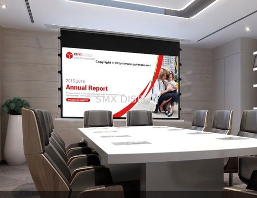 品質 天井アルミニウム100」タブ引張られた映写幕 工場