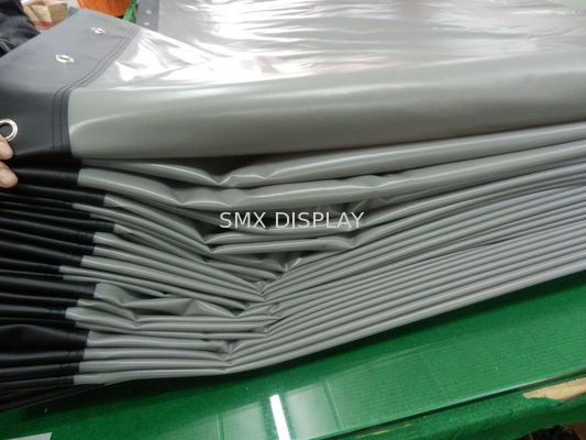 品質 適用範囲が広い白/3D 銀/後部はアイレットが付いている映写幕に小穴をあけます 工場