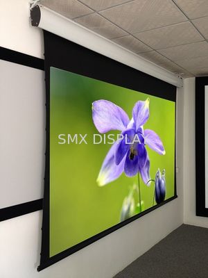 品質 引張られた 100 インチ タブはスクリーン、ホーム シアター モーターを備えられたスクリーン HD の灰色の生地にモーターを備えました 工場