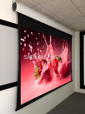 品質 天井は Hd の適用範囲が広い白のタブによって引張られたモーターを備えられた映写幕を引込めました 工場