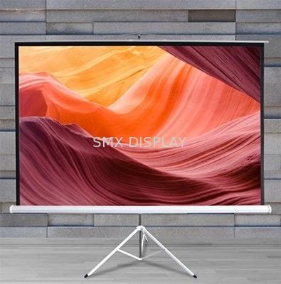 品質 ガラス繊維 プロジェクターはスクリーン84"を引き込み式屋外のための床の立場抜く 工場